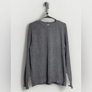 Goodthreads Gray 100% Lambswool Crewneck Sweater Size L
